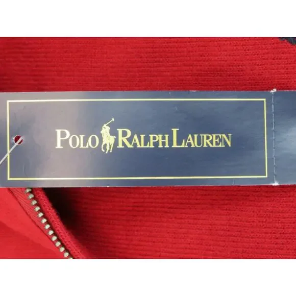 NWT RALPH LAUREN POLO RED COTTON LONG SLEEVE ESTATE RIB QUARTER ZIP PULLOVER XL - Picture 7 of 12